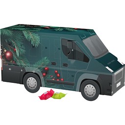 Adventskalender Transporter, Ritter SPORT Schokowürfel, Edle Tannenzweige