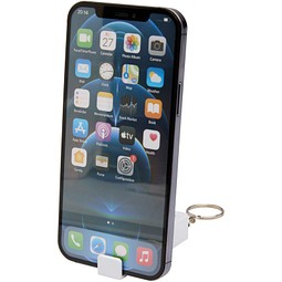 Aggia Telefonladestation aus recyceltem Kunststoff mit Fidget-Toy, weiss