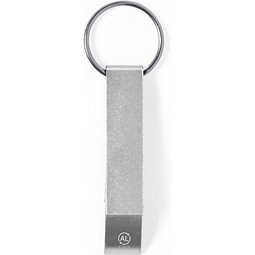 Alu-Schlüsselanhänger mit Flaschenöffner Mixe, Silber