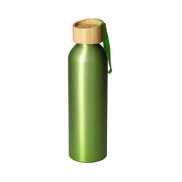 Aluminiumflasche Bamboo 0,6 l, lime/natur