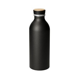 Aluminiumflasche Breeze, 650 ml, schwarz/natur