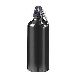 Aluminiumflasche Sporty, 600 ml, schwarz