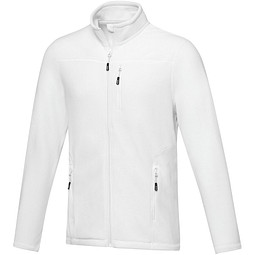 Amber GRS recycelte Fleecejacke für Herren, weiß, XS