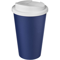 Americano® 350 ml Isolierbecher mit auslaufsicherem Schraubverschluss, blau/weiß