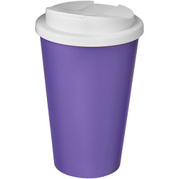 Americano® 350 ml Isolierbecher mit auslaufsicherem Schraubverschluss, lila/weiß