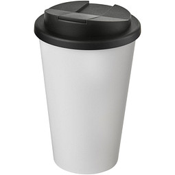 Americano® 350 ml Isolierbecher mit auslaufsicherem Schraubverschluss, weiß/schwarz