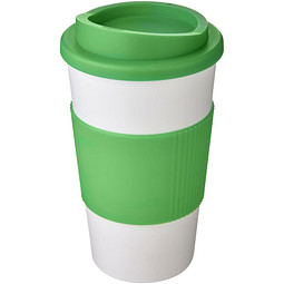 Americano Isolierbecher mit Schutzring, 350 ml, weiss,grün