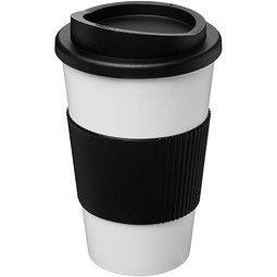 Americano Isolierbecher mit Schutzring, 350 ml, weiss,schwarz