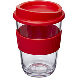 Americano Cortado Kaffeebecher mit Schutzring, 300 ml, rot