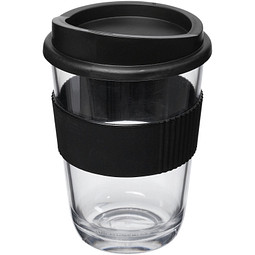 Americano Cortado Kaffeebecher mit Schutzring, 300 ml, schwarz