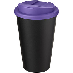 Americano® Eco 350 ml recycelter Becher mit auslaufsicherem Deckel, lila