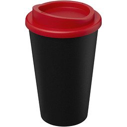 Americano Eco recycelter Becher, 350 ml, schwarz/rot