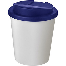 Americano® Espresso 250 ml Isolierbecher mit auslaufsicherem Schraubverschluss, weiß/blau