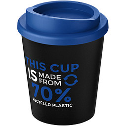 Americano® Espresso Eco 250 ml recycelter Isolierbecher, schwarz/mittelblau