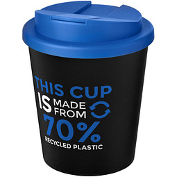 Americano® Espresso Eco 250 ml recycelter Isolierbecher mit auslaufsicherem Deckel, schwarz