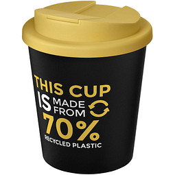 Americano® Espresso Eco 250 ml recycelter Isolierbecher mit auslaufsicherem Deckel, schwarz