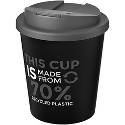 Americano® Espresso Eco 250 ml recycelter Isolierbecher mit auslaufsicherem Deckel, schwarz