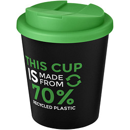 Americano® Espresso Eco 250 ml recycelter Isolierbecher mit auslaufsicherem Deckel, schwarz