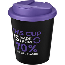 Americano® Espresso Eco 250 ml recycelter Isolierbecher mit auslaufsicherem Deckel, schwarz
