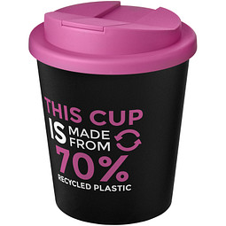 Americano® Espresso Eco 250 ml recycelter Isolierbecher mit auslaufsicherem Deckel, schwarz