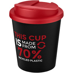 Americano® Espresso Eco 250 ml recycelter Isolierbecher mit auslaufsicherem Deckel, schwarz