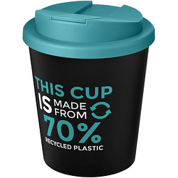 Americano® Espresso Eco 250 ml recycelter Isolierbecher mit auslaufsicherem Deckel, schwarz