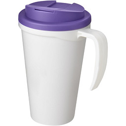 Americano® Grande 350 ml Isolierbecher mit auslaufsicherem Schraubverschluss, weiß/lila