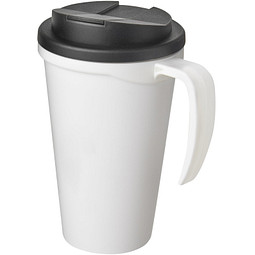 Americano® Grande 350 ml Isolierbecher mit auslaufsicherem Schraubverschluss, weiß/schwarz