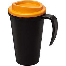 Americano Grande Isolierbecher, 350 ml, schwarz,orange