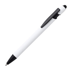 PENKO® Metall-Touch-Kugelschreiber Anacapa-Black, weiß