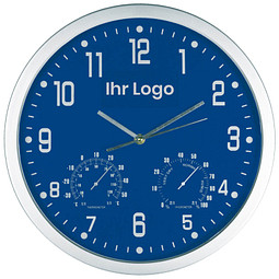 Analoge Wanduhr XL, ø 35 cm, Blau