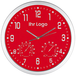 Analoge Wanduhr XL, ø 35 cm, Rot