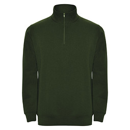 Aneto Pullover mit Viertelreißverschluss, dunkelgrün, S