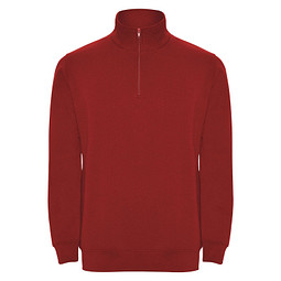 Aneto Pullover mit Viertelreißverschluss, rot, M