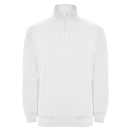 Aneto Pullover mit Viertelreißverschluss, weiss, S