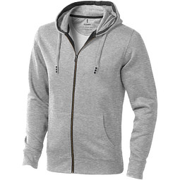 ELEVATE Herren Kapuzensweatjacke Arora, grau meliert, XS