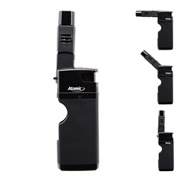 ATOMIC Elektronik Jetflame Feuerzeug Rotate, schwarz