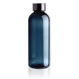 Auslaufsichere Trinkflasche mit Metalldeckel, blau