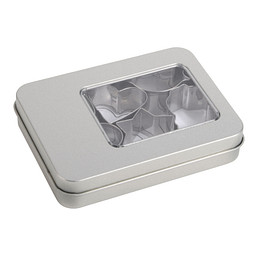 Ausstechförmchen-Set COOKIE BOX,silber