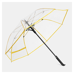 Automatischer Windproof-Stockschirm VIP,gelb, transparent