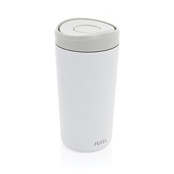 Avira Alix Klickbecher aus RCS rec. Stahl 400ml, weiß