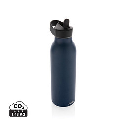 Avira Ara RCS Re-Steel Fliptop Wasserflasche 500ml, navy blau