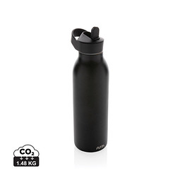 Avira Ara RCS Re-Steel Fliptop Wasserflasche 500ml, schwarz