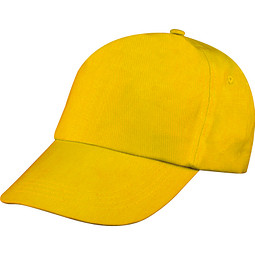 AZO-freie 5 Panel Baumwoll-Baseball-Cap, gelb