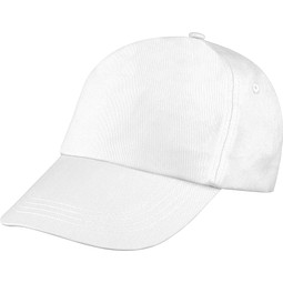 AZO-freie 5 Panel Baumwoll-Baseball-Cap, weiss