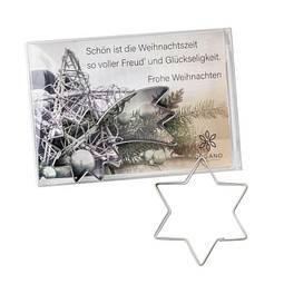Backförmchen in der Box, Winter, Stern, 2-seit. Druck