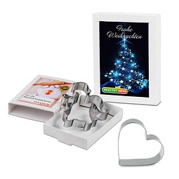 Backförmchen in Slide-Box, Xmas, Herz, 1-seit. Druck