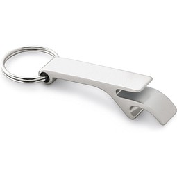 BAITT. Schlüsselanhänger aus Aluminium mit Flaschenöffner, Satinsilber
