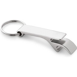 BAITT. Schlüsselanhänger aus Aluminium mit Flaschenöffner, Silber