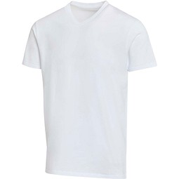 Balfour 200 g/m² Kurzärmeliges T-Shirt V-Ausschnitt Bio Baumwolle (OCS), unisex, weiss, XL